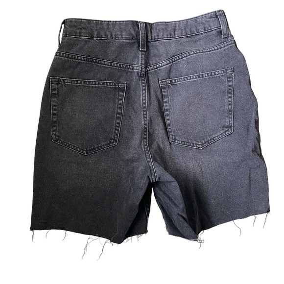 H&M 100% Cotton Washed Black Shorts Size 6 - Picture 3 of 8